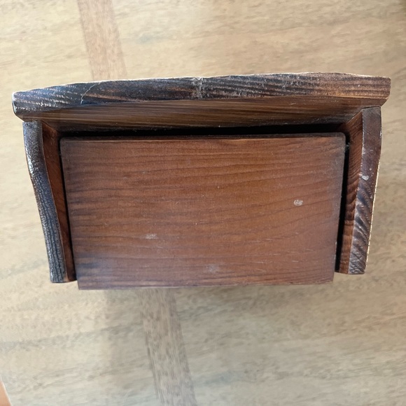 Vintage 1970s Wooden Farmhouse Style Recipe Box - Picture 3 of 10